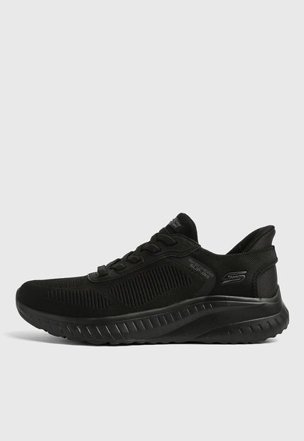 Tenis Lifestyle Negro SKECHERS Bobs Sport Squad Chaos - Solid Step