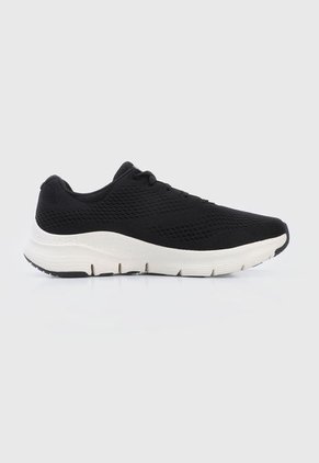 Tenis Training Negro-Blanco-Dorado Skechers Arch Fit