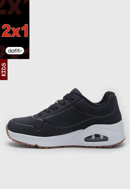 Tenis Lifestyle Negro-Blanco Skechers Street Uno - Stand on Air