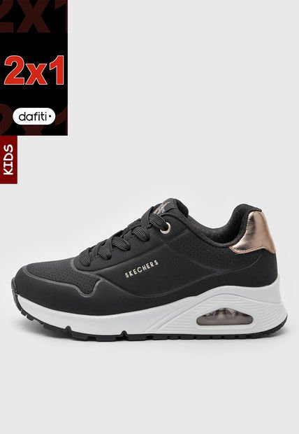 Tenis Lifestyle Negro-Oro Rosa-Blanco Skechers Uno GEN1-Shimmer Away