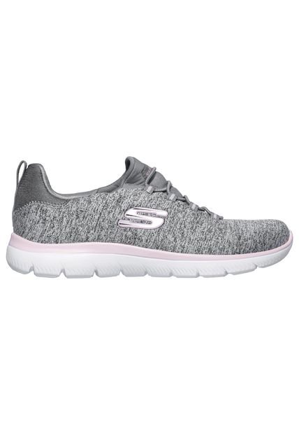 Tenis Skechers Summits Quick Getaway Color Gris / Rosa Para Mujer