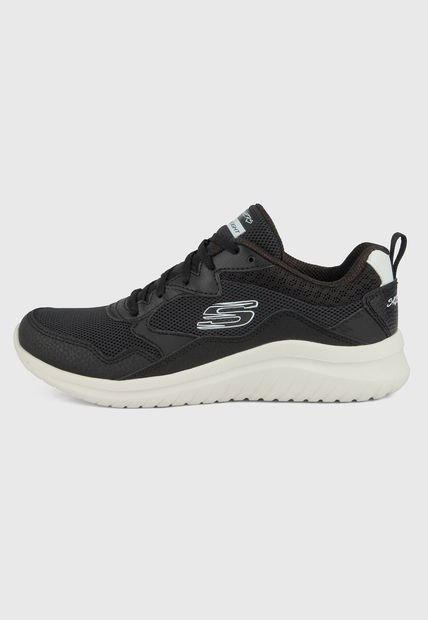 Tenis Running Negro-Blanco Skechers Weight