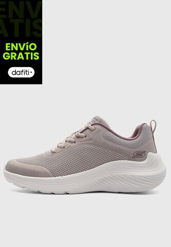 Tenis SKECHERS BOBS Squad Waves Taupe Skechers