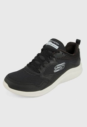 Tenis Running Negro-Blanco Skechers Weight