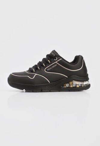 Tenis Lifestyle Negro-Oro Rosa-Dorado Skechers Uno 2 Skechers