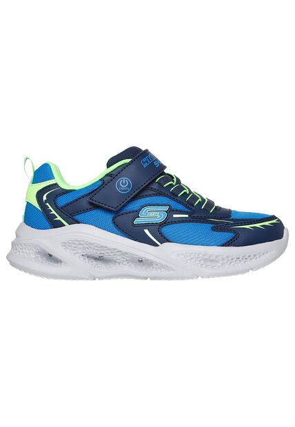 Tenis Skechers Kids Meteor Ligths Glow - Azul