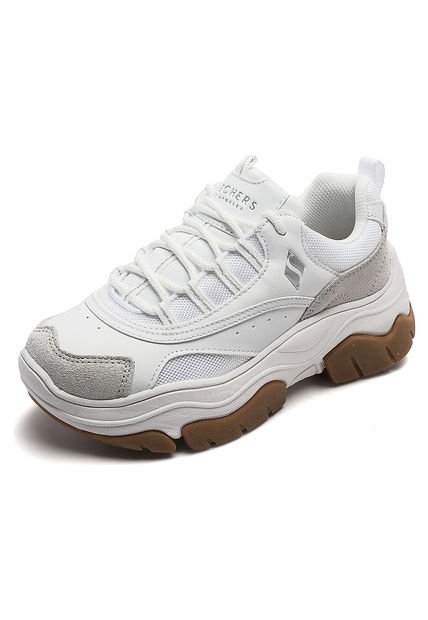 Tenis Lifestyle Blanco-Café Skechers City Step'n Compra Ahora