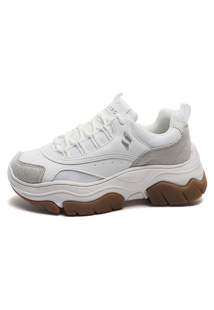 Tenis Lifestyle Blanco-Café Skechers City Step'n