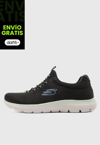 Tenis SKECHERS Mesh bungee slip-on Negro Skechers