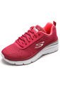 Tenis Running Fucsia-Blanco Skechers Boundries de Skechers