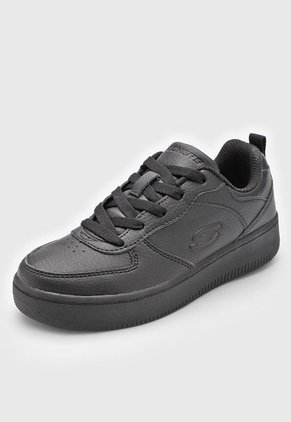 Tenis Lifestyle Negro Skechers Kids Sport Court 92 - Chill Street