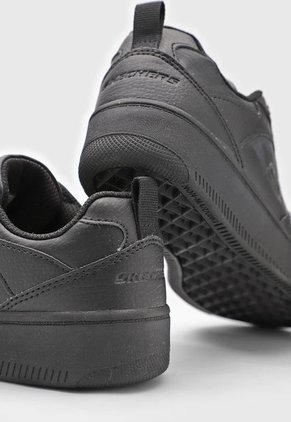 Tenis Lifestyle Negro Skechers Kids Sport Court 92 - Chill Street