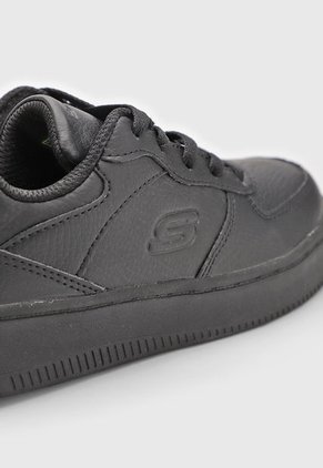 Tenis Lifestyle Negro Skechers Kids Sport Court 92 - Chill Street