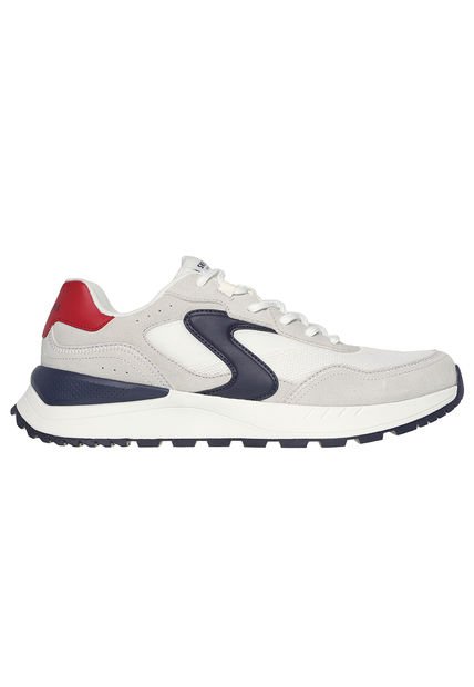 Tenis Hombre Skechers Fury Lace Low - Blanco-Gris