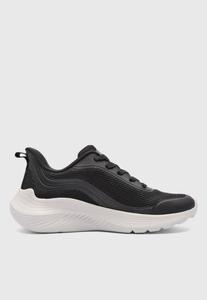 Tenis Lifestyle Negro-Blanco SKECHERS Bobs Sport Squad Waves