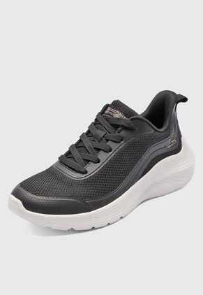 Tenis Lifestyle Negro-Blanco SKECHERS Bobs Sport Squad Waves
