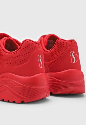 Tenis Lifestyle Rojo-Plateado Skechers Kids Uno Lite