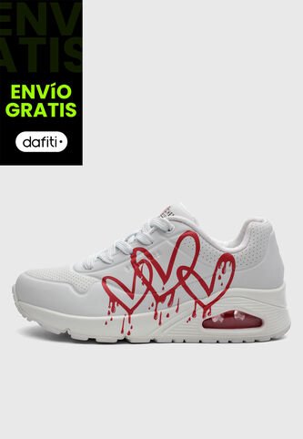 Tenis Lifestyle SKECHERS Uno Dripping In Love Blanco Skechers