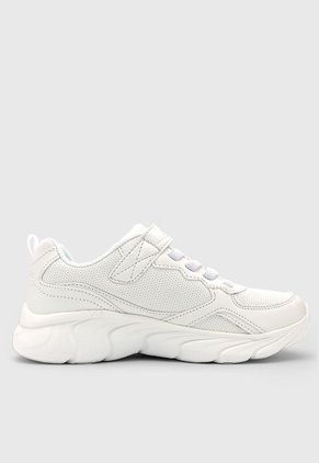 Tenis Colegial Blanco Skechers Kids Dynamic Dash - Tardy Time