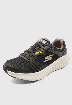 Tenis SKECHERS Basic Mesh Lace Up Negro