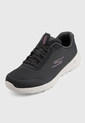Tenis Running Gris-Blanco Skechers Gowalkjoy-ecstatic