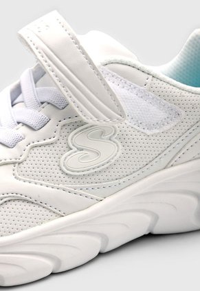 Tenis Colegial Blanco Skechers Kids Dynamic Dash - Tardy Time