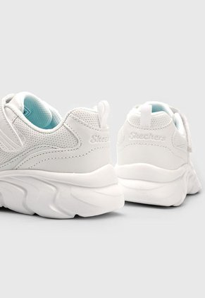 Tenis Colegial Blanco Skechers Kids Dynamic Dash - Tardy Time