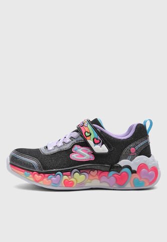 Tenis SKECHERS Eternal Heart Lights Negro Skechers