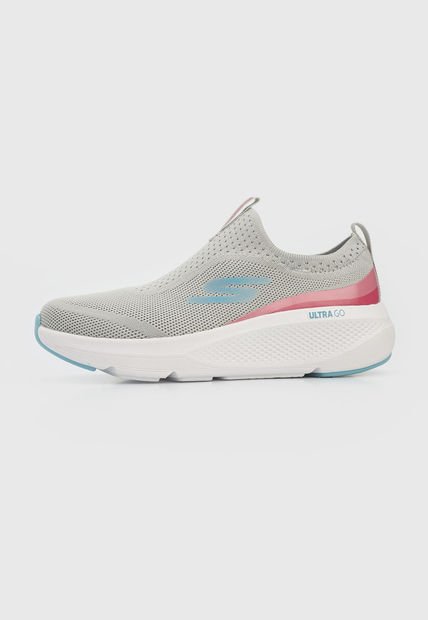 Tenis Running Gris-Blanco-Rosa-Azul Skechers Go Run Elevate - Hot Streak