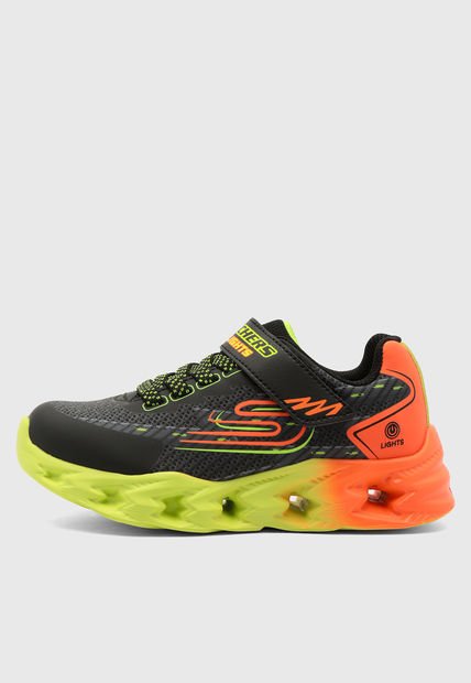 Tenis Lifestyle Negro-Amarillo Néon-Naranja Neón SKECHERS Vortex 2.0