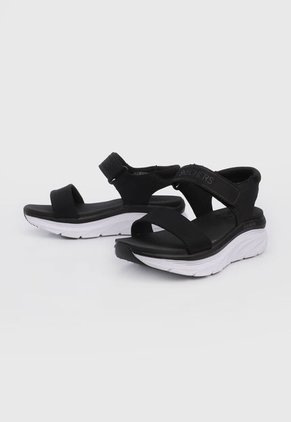 Sandalia Plataforma Negro-Blanco Skechers D'Lux Walker