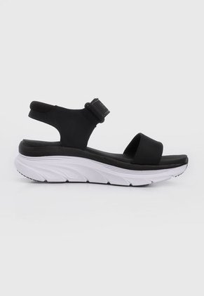 Sandalia Plataforma Negro-Blanco Skechers D'Lux Walker