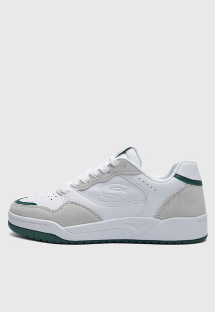 Tenis Lifestyle Blanco-Verde-Gris Skechers Street Koopa Court - Volley Low