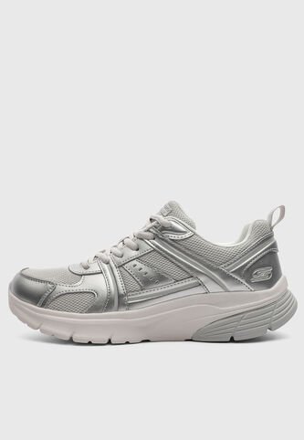 Tenis SKECHERS Bobs Vamos Plateado Skechers