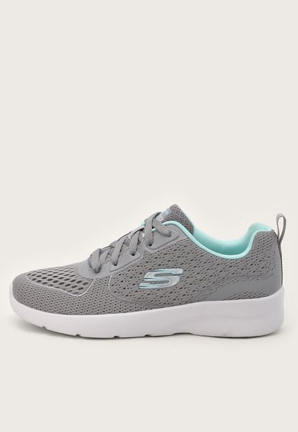 Tenis Training Gris-Blanco-Aguamarina Skechers Dynamight 2.0 - Hip Star