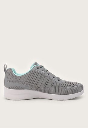Tenis Training Gris-Blanco-Aguamarina Skechers Dynamight 2.0 - Hip Star