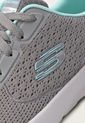 Tenis Training Gris-Blanco-Aguamarina Skechers Dynamight 2.0 - Hip Star de Skechers