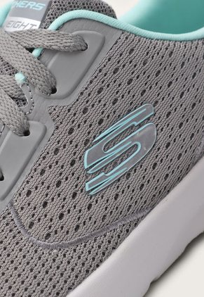 Tenis Training Gris-Blanco-Aguamarina Skechers Dynamight 2.0 - Hip Star