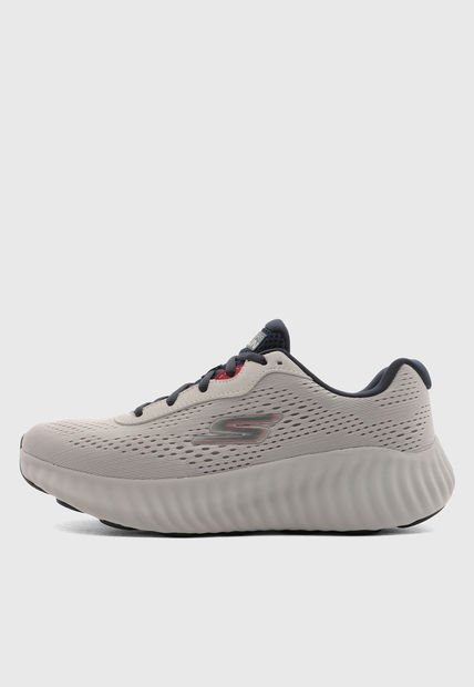 Tenis Running Gris-Azul Navy SKECHERS Engineered Mesh Lace Up