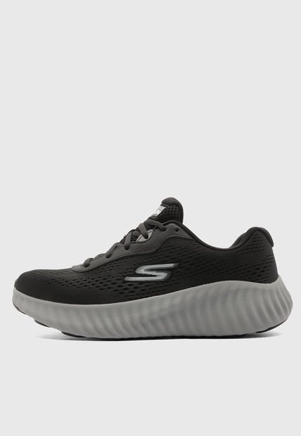 Tenis Lifestyle Negro-Gris SKECHERS Engineered mesh lace up