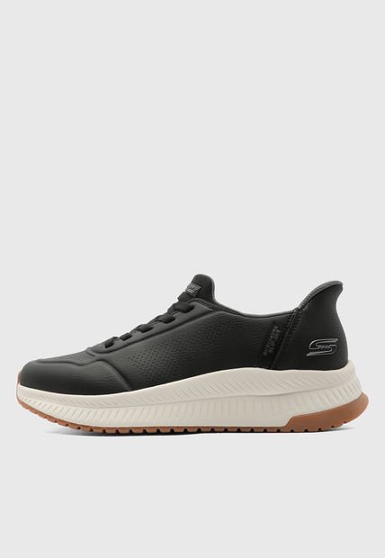 Tenis Lifestyle Negro-Blanco SKECHERS Slip-ins: BOBS Sport Squad 4 - Direct Step