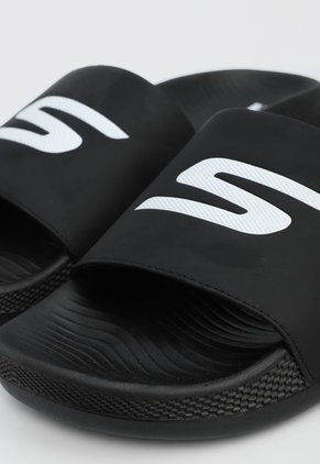 Playera Negro-Blanco Skechers Hyper Slide-Deriver