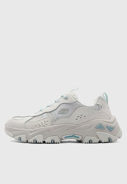 Tenis de Senderismo Blanco-Verde Menta SKECHERS D'Lites Hiker