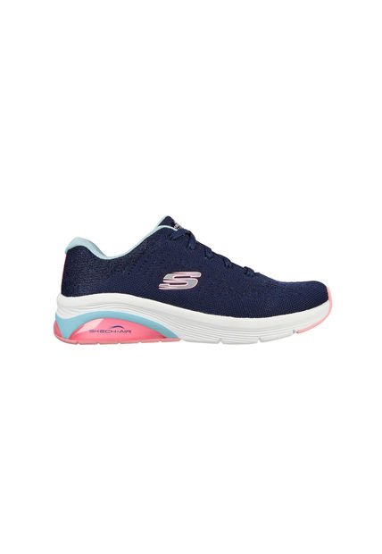 Tenis SKECHERS FLAT KNIT -Navy Para Mujer