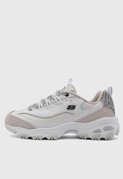 Tenis SKECHERS D'lites -Golden Chic Blanco