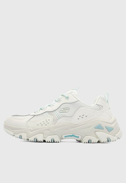 Tenis Lifestyle Blanco-Verde Menta SKECHERS D'Lites Hiker