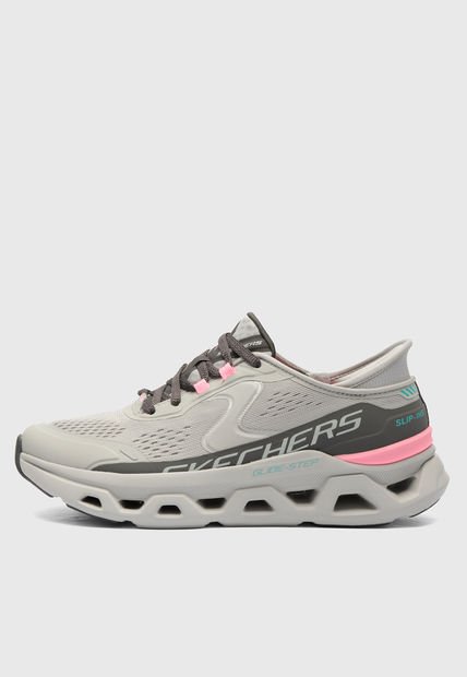 Tenis Running Gris-Rosa SKECHERS Glide