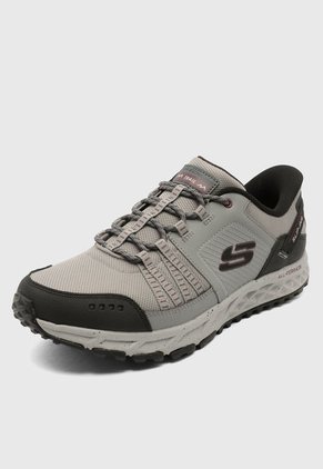Tenis Trail Gris-Negro SKECHERS Escape Plan