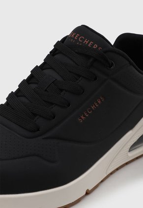 Tenis Lifestyle Negro-Marfil-Marrón SKECHERS Uno - Suited On Air