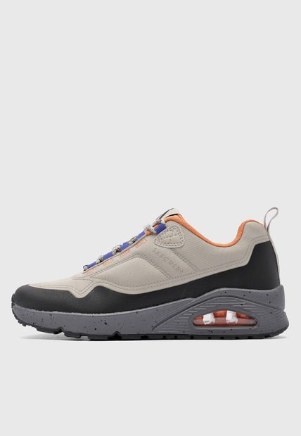 Tenis Lifestyle Beige-Negro-Gris SKECHERS Uno - Maverick Gorpcore